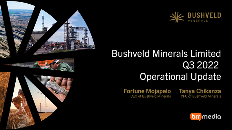Bushveld Minerals Operational Update Q3 2022